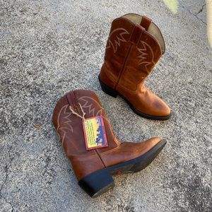 Leather cowboy boots